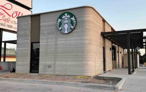 美國(guó)德州布朗斯維爾迎來全球首家3D打印星巴克：建筑革命的咖啡香  